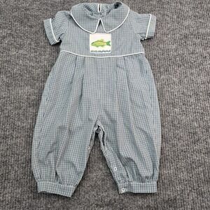 Banana Split One Piece Smocked Romper Size 12 Months